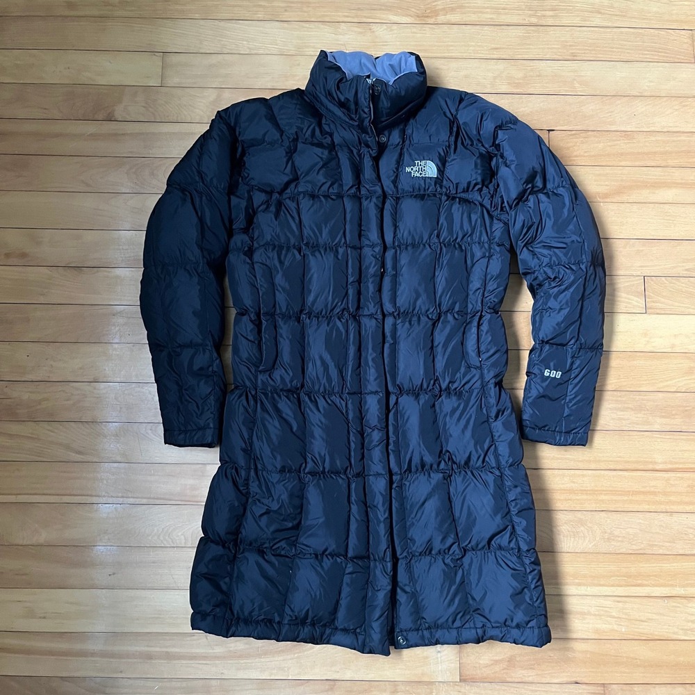 The North Face Womens Metropolis 600 Fill Down Puffer Parka Jacket Black Small
